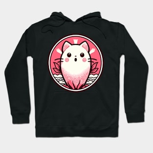 Cute japanese pink spirit cat Hoodie